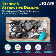 JIGARI Extended Anime Large Mouse Pad (11 x 23 Inch) | Gaming Mousepad for Laptop, Desktop & Keyboard | Smooth Surface | Anti-Slip Rubber Base (Zoro - Sword Master - One Piece (P08))