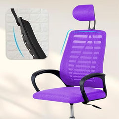 Casa Copenhagen Mesh Mid Back Office/Study/Computer/Revolving/Desk Chair for Work from Home -Metal Base, Height Adjustable Seat - Grey Milange & Black Handle