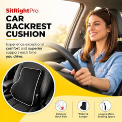 Grin Health Mini Back Support Cushion for Lumbar Support & Back Pain Relief, Backrest for Car Seat, Lower Back Cushion for Office Chair, Driving, Travel Backrest Pillow