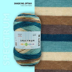 Ganga Spectrum Hand Knitting Wool Yarn (Multicolor_814202) (200gms)