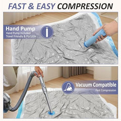 16 Travel Compression Bags Vacuum Packing, Roll Up Travel Space Saver Bags for Luggage, Cruise Ship Essentials (6 Large Roll/6 Medium Roll/4 Small Roll)