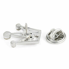 SYGA Men's Suit Chest Brooch Fashionable Gemstone Decoration Diamond Clothing Accessories(Silver Crown)