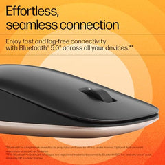 HP 240 Bluetooth Wireless Mouse with 3 Buttons/1600 DPI Red Optical Tracking/Sleek and Ambidextrous/Compatible to Windows 10, macOS, Chrome OS, 3 Years Warranty (Black)