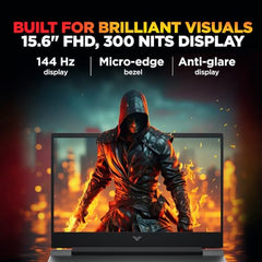 HP Smartchoice Victus, 13th Gen i7-13620H, 6GB RTX 4050, 16GB DDR4(Upgradeable) 512GB SSD, 144Hz, 300nits, 15.6''/39.6cm, Win11, Office24, Mica Silver, 2.3kg, fa2100tx, Xbox Gamepass* Gaming Laptop