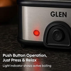 Glen Electric Kettle with Steamer 1.5L, 600W | Multipurpose Kettle for Tea, Coffee, Milk, Eggs, Soup & Noodles | Egg Boiler, Food Steamer, Dual Heat Settings, Auto Shut-Off SA9016 MCK
