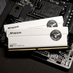 TEAMGROUP T-Force XTREEM DDR5 Ram 48GB (2x24GB) 8000MHz PC5-64000 CL38 M-DIE Desktop Memory Module Ram for Intel XMP 3.0 & AMD Expo Compatible White FFWD548G8000HC38EDC01