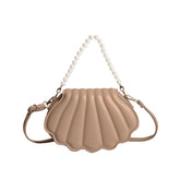 SYGA Women's Casual Crossbody Purse, Small Size With Zipper Closure Shell Bag (Khaki)