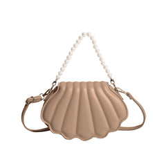 SYGA Women's Casual Crossbody Purse, Small Size With Zipper Closure Shell Bag (Khaki)