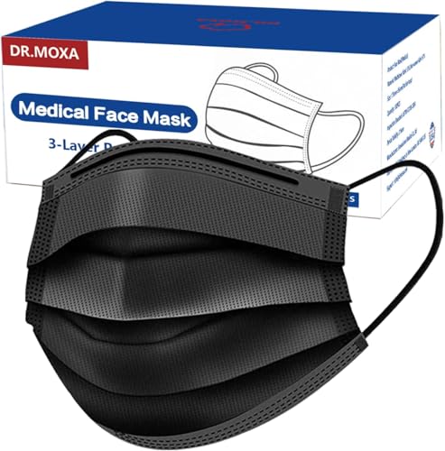 100 Pack Medical Disposable Face Masks ASTM Level 2 Black