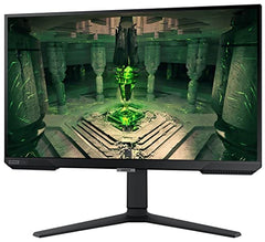 Samsung 27" (68.4cm) Odyssey G4 IPS Gaming Monitor|FHD 1920 x 1080|240Hz|1ms|400nits|SRGB 99%|Ports-HDMIx2,DP,Headphone|DP Cable|Height-Tilt-Pivot Adjustable Stand|Nvidia G-Sync|LS27BG400EWXXL|Black