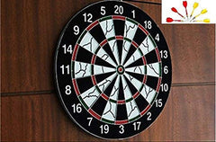 SYGA Double Faced Flock Printing Thickening Family Game Dart Board with 6 Needle (17 Inch)