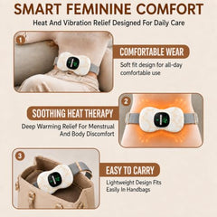BRONTIX Period Cramp Relief Massager, Cordless Heating Pad