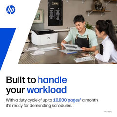 HP Laser 1008a Printer, Single Function, Print, Hi-Speed USB 2.0, Up to 21 ppm, 150-sheet Input Tray, 100-sheet Output Tray, 10,000-page Duty Cycle, 1-Year Warranty, Black and White, 714Z8A