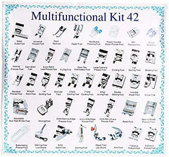SYGA Home Professional Sewing Machine Presser Feet Kit (Set Of 32 Silver)
