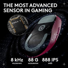 Logitech G PRO X Superlight 2 DEX Lightspeed Wireless Gaming Mouse, 60g Pro-Grade Lightweight Mouse with 5 Programmable Buttons, 44k DPI Sensor, USB-C Charging, for PC/Mac - White