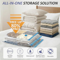 16 Travel Compression Bags Vacuum Packing, Roll Up Travel Space Saver Bags for Luggage, Cruise Ship Essentials (6 Large Roll/6 Medium Roll/4 Small Roll)