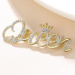 SYGA Brooch Pin Fashion Crystal Rhinestone Jewellery Pin Vintage Accessories Decoration Clothing Bouquet Brooches for Bridal Women Girl- Queen