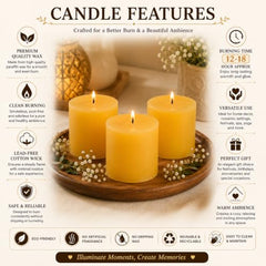 Pure Source India Paraffin Wax Scented Pillar Candles for Home Decor Smokeless & Dripless Candle (Rose - Red) Set of 3.