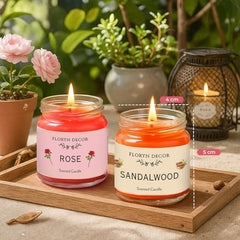 Floryn Decor Jar Scented Candles Gift Set | Scented Candle Set | Highly Fragranced Candles Pack of 6 Mini Jars