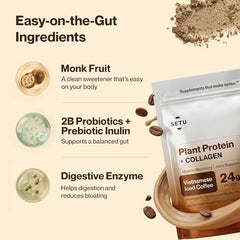 Setu Plant Protein + Veg Collagen | 24g Protein with Glutathione & Biotin | Pea & Rice Isolate | For Muscle, Skin & Hair | Protein Powder for Men & Women | Alphonso Mango Flavour | (1 Sachet Single Serve)