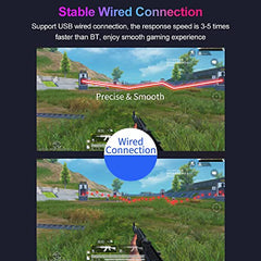 YIWENG M3 Mobile Game Keyboard Mouse Converter Adapter USB Wired+BT5.1 Dual-Mode Connection Support 18W PD Fast Charging, Black