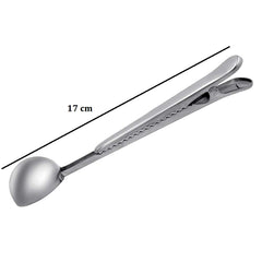 SYGA Coffee Scoop Clip, Stainless Steel Coffee Scoop Bag Clip, Multifunction Coffee Scoop with Clip, Coffee Scoop and Bag Clip for Coffee, Tea