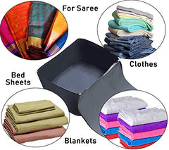 Storite 2 Pack Moisture Proof Nylon Underbed Storage Bag For Clothes Large | (54 x 46 x 28 cm) - BlackRed, Rectangular