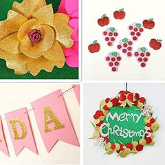 SYGA A4 Foam Glitter Paper, 10 Sheets Glitter Self-Adhesive Sticker Sticky Back Craft Art Sparkling Sign Gemstone Metallic Color for Children's Craft Cutters Art Multicolor