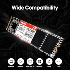 KingSpec 512GB SATA III 6 Gb/s M.2 (2280) 3D NAND NGFF Internal Solid State Drive NT-512