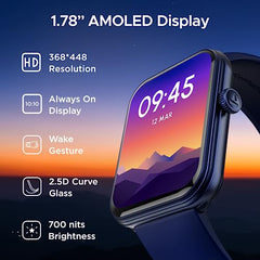 boAt Ultima Regal w/ 2.01”(5.10 cm) Crystal-Clear AMOLED Display, 1000 NITS Brightness,Premium Metal Body, Functional Crown, 100+ Sports Modes, Fitness Smart Watch for Men & Women (Steel Black)