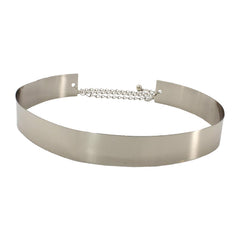 SYGA Women's Waist Chain, Iron Girdle, Women's Skirts,Dresses Versatile Metal Wide Accessories(wp191-4 silver)