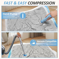 16 Travel Compression Bags Vacuum Packing, Roll Up Travel Space Saver Bags for Luggage, Cruise Ship Essentials (6 Large Roll/6 Medium Roll/4 Small Roll)