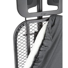 JVD Prestige II Foldable Adjustable Ironing Board | Heat-Rated Bungee Cover & Fibre Padding | Durable Steel Mesh Top | Black