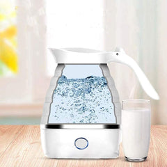 SYGA 600 ml Electric Tea Kettle Collapsible Electric Travel Kettle Dual Voltage Food Grade Silicone