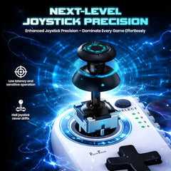 PunnkFunnk Gaming Controller Lite Wireless Bluetooth Gamepad for Android, iOS, PC & Smart TV with Turbo Function, Ergonomic Grip, Rechargeable Battery (X1 Pro Wired)
