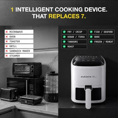 The Better Home Fumato 4.5L Digital Air Fryer, 1500W | Made for Indian Cooking | 7 Smart Presets | 360° Rapid Hot Air | Touchscreen | Viewing Window with Light | Recipe Book | 1-Year Warranty