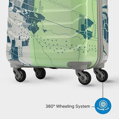 Skybags Trooper Set of 3 (S+M+L) Printed Hard Case Trolley Bags, Green