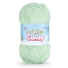 Ganga Acrowools Cotton Candy Yarn – Soft Premium Cotton Blend Wool for Knitting & Crochet | Lightweight, Smooth Texture, Pastel Shades, 100gm Ball (CCY006 -White)