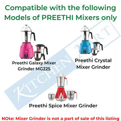 Kitchen Mart Replacement Chutney Jar Compatible With Preethi Galaxy/Crystal/Spice Mixer Grinder (Chutney Jar - 400 Ml)