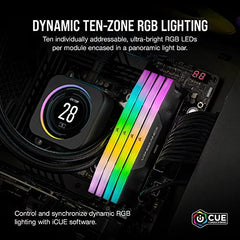 CORSAIR Vengeance RGB DDR5 RAM 32GB (2x16GB) 6400MHz CL36 Intel XMP iCUE Compatible Computer Memory - White (CMH32GX5M2B6400C36W)