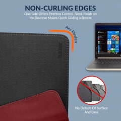Tukzer Extended Vegan PU Leather Mouse Pad Desk mat Smooth Reversible Dual Color Splash Proof Anti Fray Stitched Edges Non-Slip Mousepad for Laptop Notebook Gaming Computer(Blue & Yellow 90CM X 45CM)