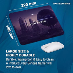 TURTLEWINGS | Mousepad | Inspirational Quote Mousepad – 22x18 cm, 3mm Thick | Abstract Design Non-Slip Rubber Base | Office, Study & Gaming Use | Premium Smooth Surface 3