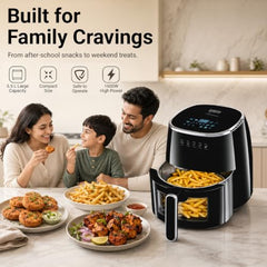 INALSA Stainless Steel Air Fryer,5.5 ltr & 1600 W,Non Toxic,SteelChef DW5.5