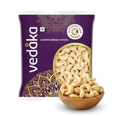 Amazon Brand - Vedaka Whole Cashews | 1 Kg | Grade W320 Kaju Nuts | Gluten-Free & Plant Based Protein | Firm Texture, Rich Taste | Healthy Snack