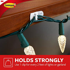 Command Decorating & organizing Pack of 20 clips/hooks and 24 mini strips, Damage Free walls, Clear,Plastic