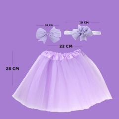 SYGA New Born Baby Girl Photography One Tutu Skirt with Two Flower Headband Skirt Baby Girl Shower Suit - Beige
