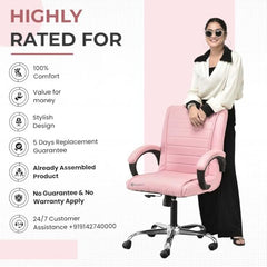 GOYALSON Ergonomic Revolving Office Home Swivel Desk Chair with Adjustable Height Smooth Moving (2, Black, Standard)