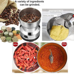CriaXo india Nima Mixer Grinder Smash Machine Stainless Steel Multifunctional Electric Grinder & Chopper Dried Spice Hurbal Masala Coffee Beans, Nuts & Grains (Silver)