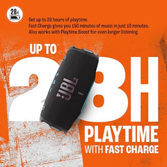 JBL Charge 6, Powerful Pro Sound with AI Sound Boost Wireless Portable Bluetooth Speaker,28 Hrs Playtime, Auracast Multi-Speaker Connection, Built in Power Bank, IP68 Waterproof Black & Orange