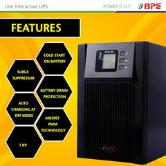 BPE Online UPS MF1101B3 1kVA Power Backup & Protection for Home Office, Desktop PC